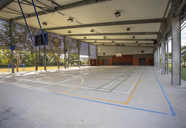 Stage and Basketball Court